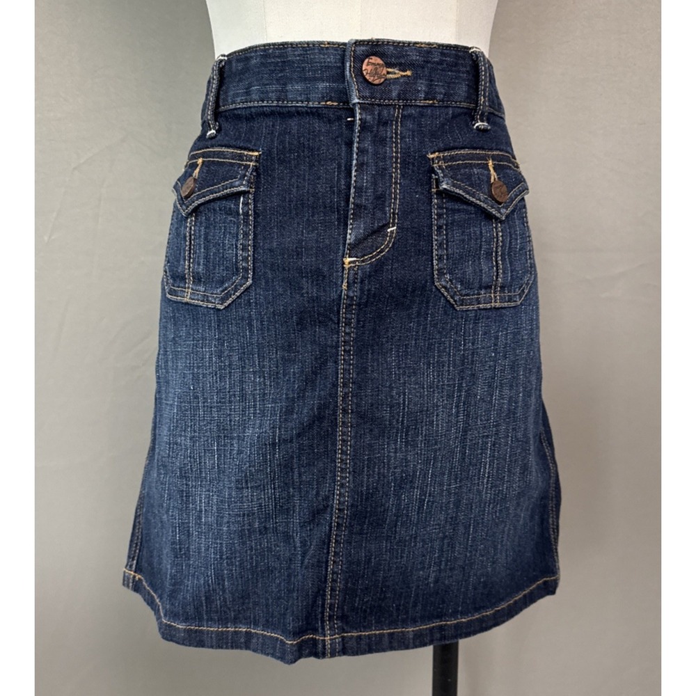 Tommy Hilfiger Denim Jeans Skirt Womens Size 8 Y2K Blue Vintage 2000's
